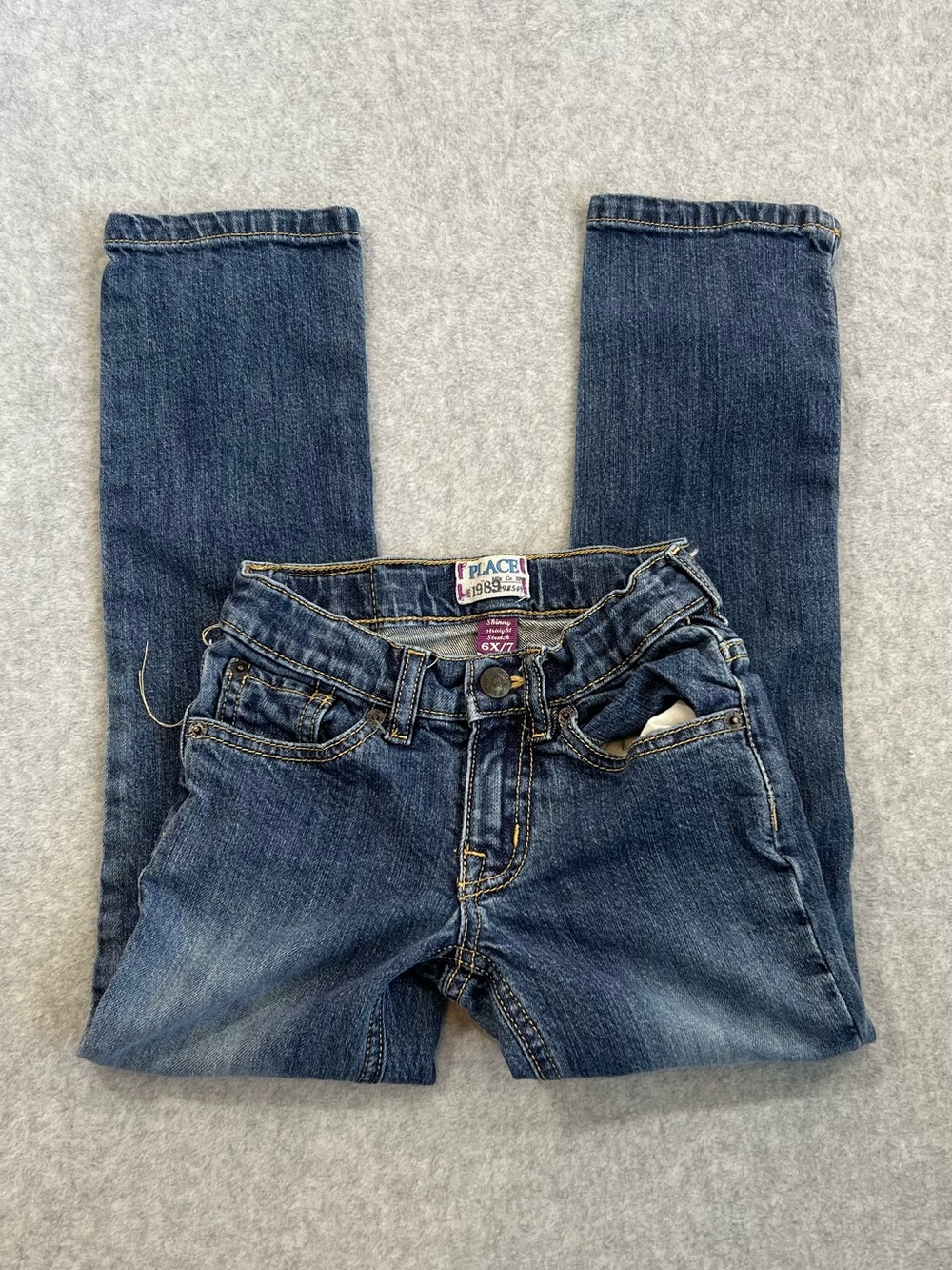 2000’s The Children's Place Skinny Straight Stretch Dark Wash Jeans Size 6X/7